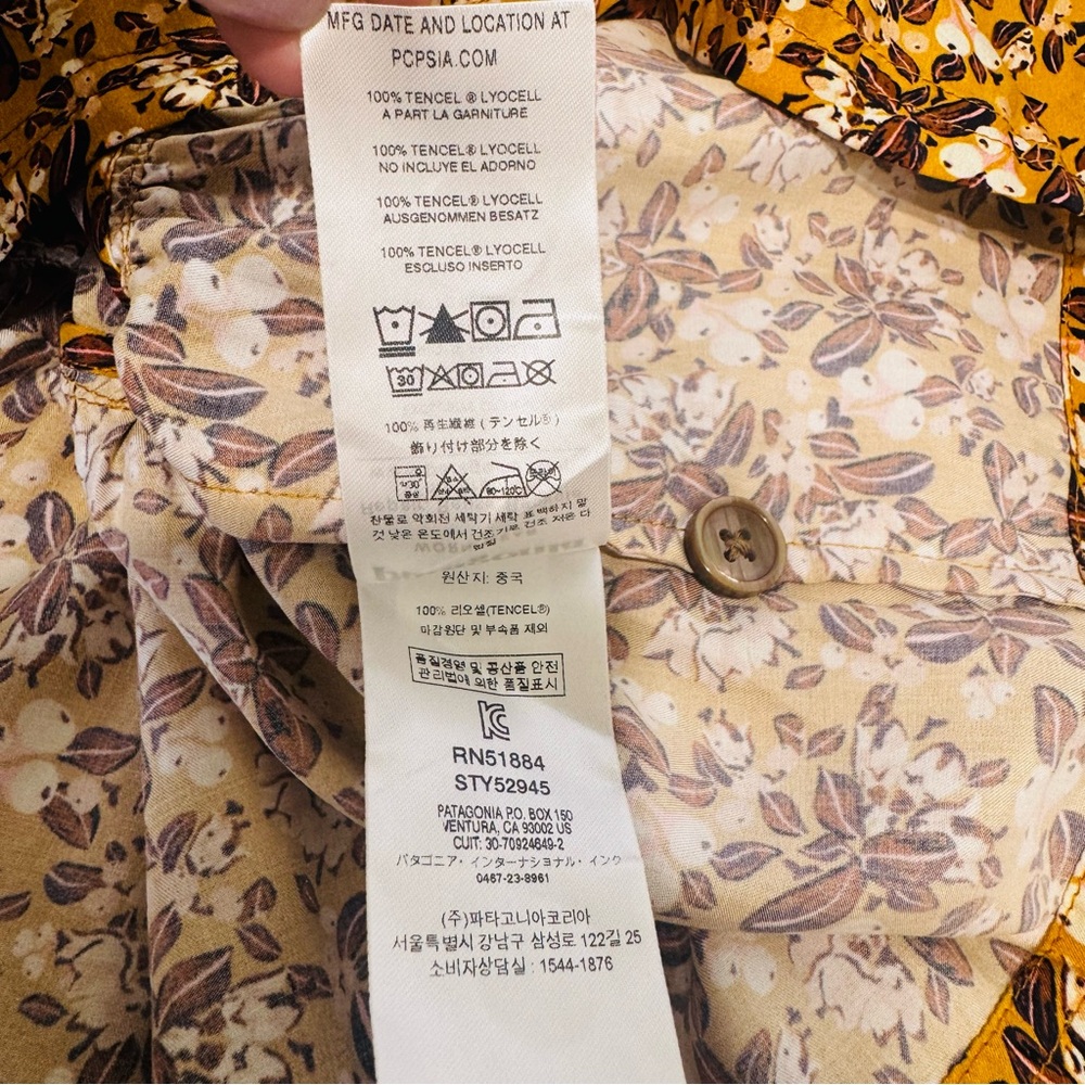 New Patagonia Shallow Moon Women's Floral Top Size XSmall - Picture 12 of 15